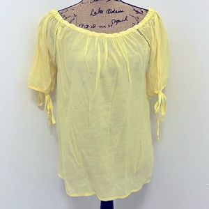 Harve Benard Large Yellow Lightweight Blouse